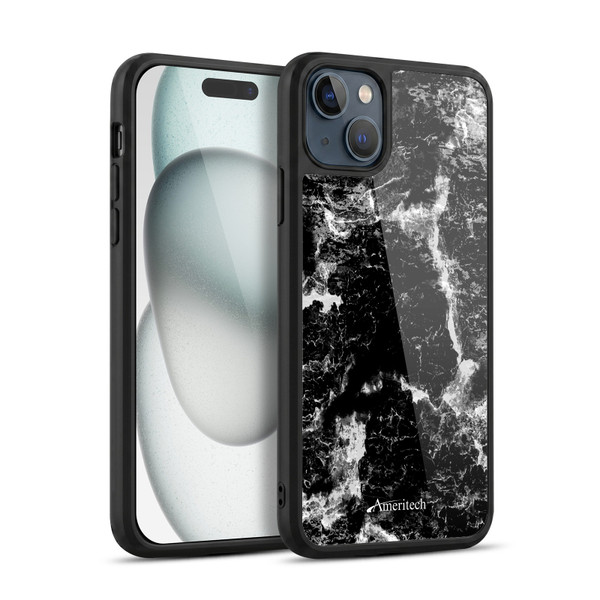 Ameritech Graphics Black Marble Gel Armour Case For Apple iPhone 15 Plus