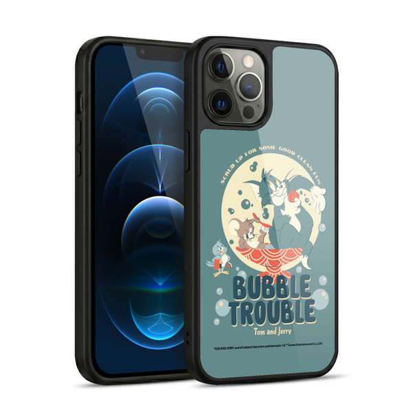 Tom and Jerry Retro Bubble Trouble Gel Armour Case For Apple iPhone 12 Pro Max