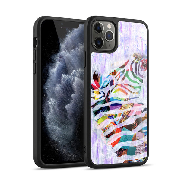Artpoptart Animals Purple Zebra Gel Armour Case For Apple iPhone 11 Pro Max