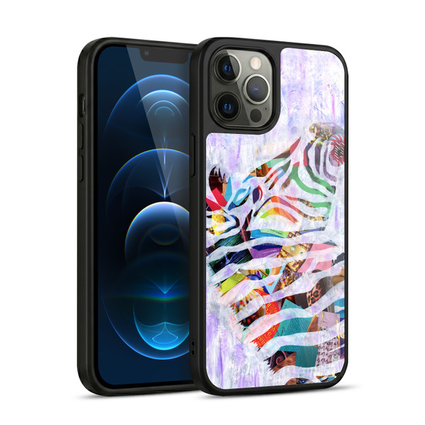 Artpoptart Animals Purple Zebra Gel Armour Case For Apple iPhone 12 Pro Max