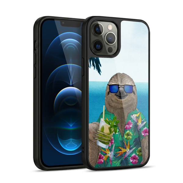 Barruf Animals Sloth In Summer Gel Armour Case For Apple iPhone 12 Pro Max