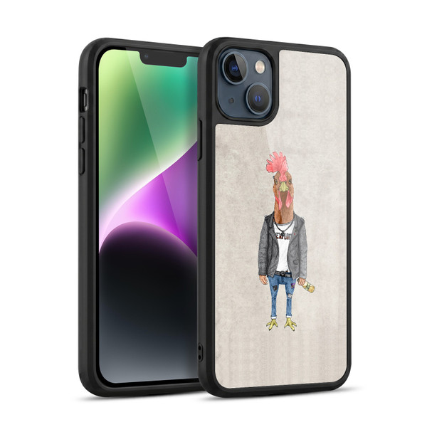 Barruf Animals Punk Rooster Gel Armour Case For Apple iPhone 14 Plus