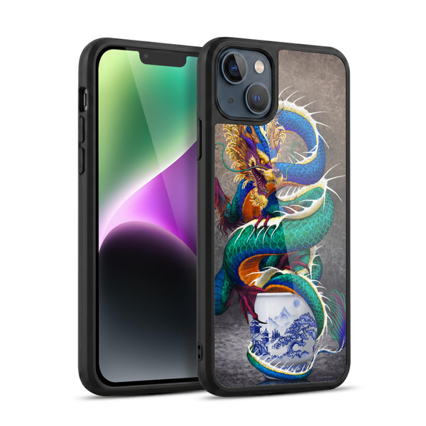 Stanley Morrison Dragons Asian Sake Drink Gel Armour Case For Apple iPhone 14 Plus