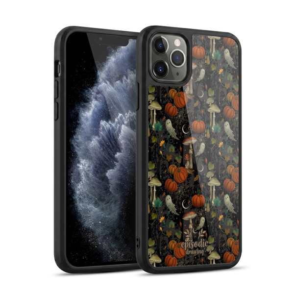 Episodic Drawing Spooky Patterns Whimsy Halloween Pumpkin Gel Armour Case For Apple iPhone 11 Pro Max