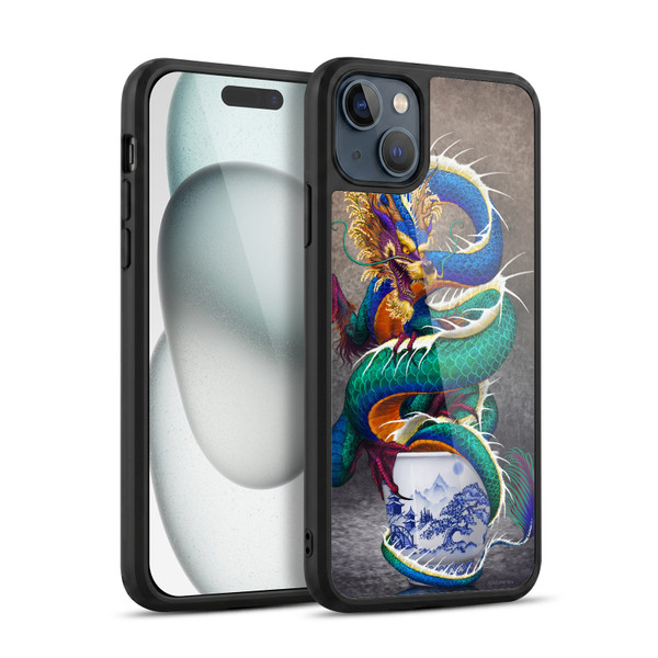 Stanley Morrison Dragons Asian Sake Drink Gel Armour Case For Apple iPhone 15 Plus