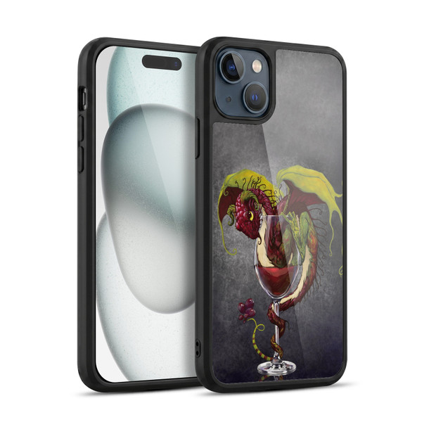 Stanley Morrison Dragons Red Wine Drink Gel Armour Case For Apple iPhone 15 Plus