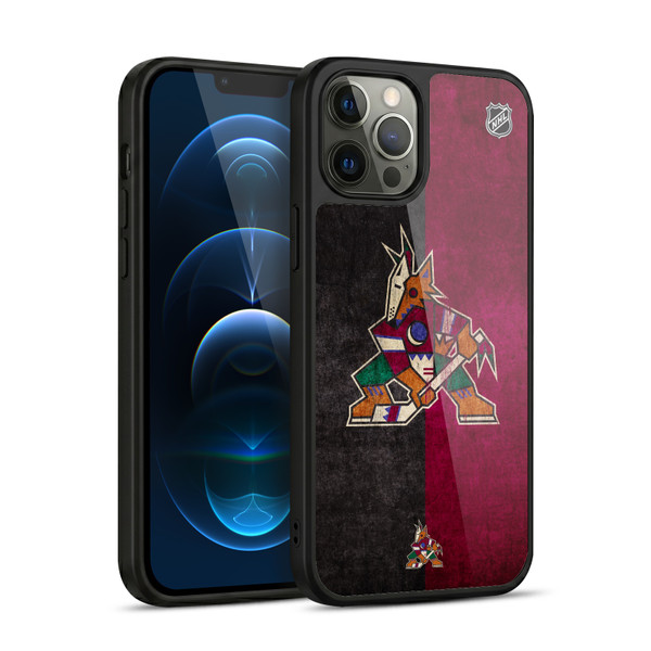 NHL Arizona Coyotes Half Distressed Gel Armour Case For Apple iPhone 12 Pro Max