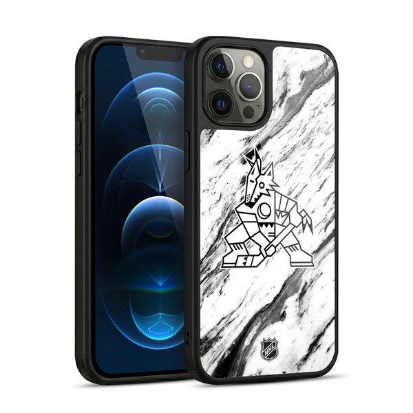 NHL Arizona Coyotes Marble Gel Armour Case For Apple iPhone 12 Pro Max