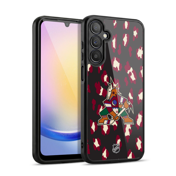 NHL Arizona Coyotes Leopard Pattern Gel Armour Case For Samsung Galaxy A25 5G