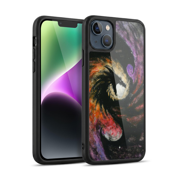 Stanley Morrison Dragons 3 Swirling Starry Galaxy Gel Armour Case For Apple iPhone 14 Plus