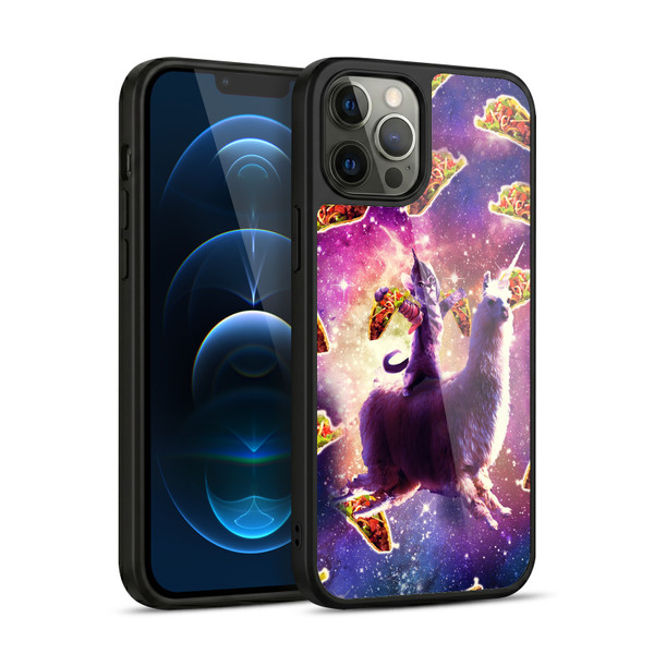 Random Galaxy Space Llama Warrior Cat & Tacos Gel Armour Case For Apple iPhone 12 Pro Max