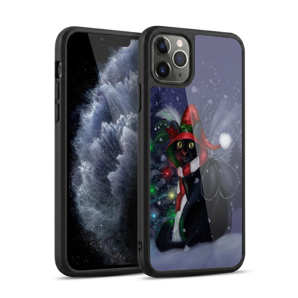 Ash Evans Black Cats Yuletide Cheer Gel Armour Case For Apple iPhone 11 Pro Max