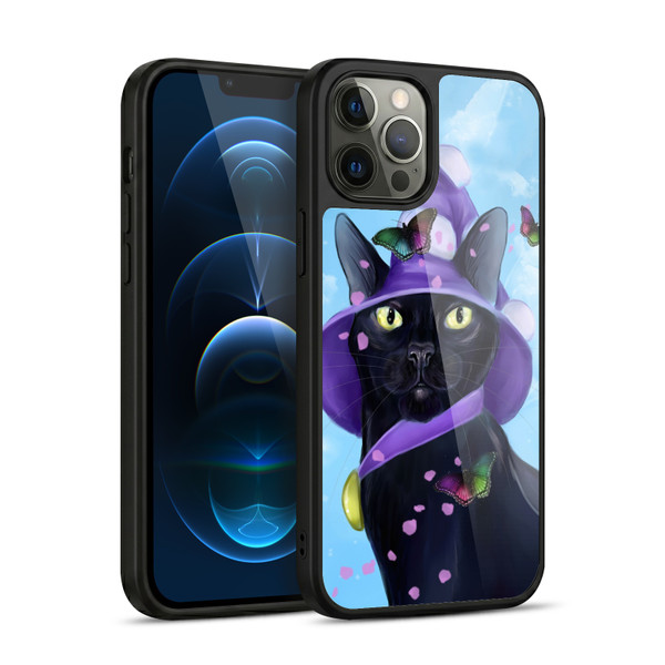 Ash Evans Black Cats Butterfly Sky Gel Armour Case For Apple iPhone 12 Pro Max