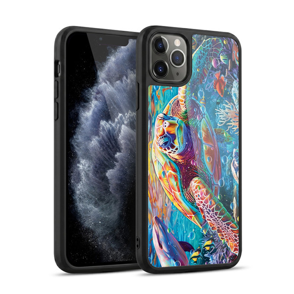 Michael David Ward Psychedelic Art Turtle Magic Gel Armour Case For Apple iPhone 11 Pro Max