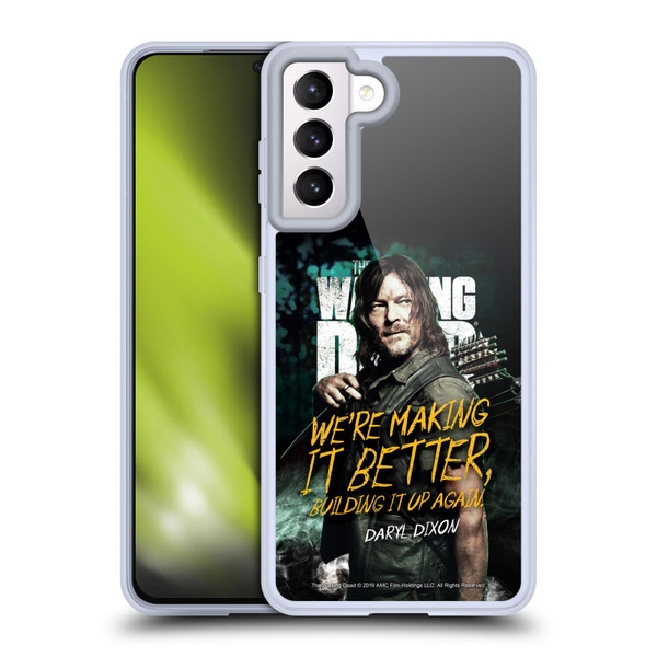 AMC The Walking Dead Season 9 Quotes Daryl Soft Gel Case for Samsung Galaxy S21 5G