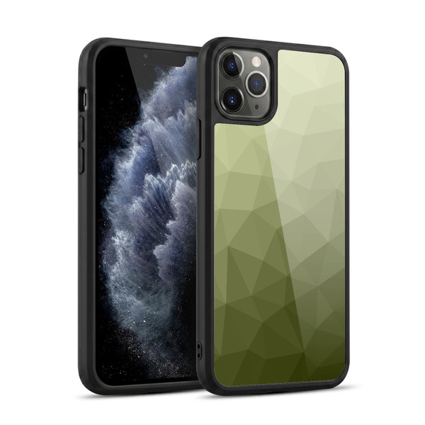 PLdesign Geometric Patterns Army Green Gradient Mesh Gel Armour Case For Apple iPhone 11 Pro Max