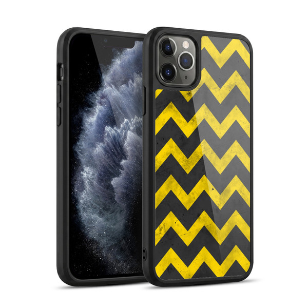 PLdesign Geometric Patterns Yellow Gray Vintage Gel Armour Case For Apple iPhone 11 Pro Max