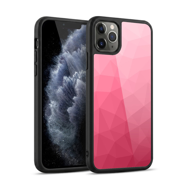 PLdesign Geometric Patterns Magenta Pink Ombre Mesh Gel Armour Case For Apple iPhone 11 Pro Max