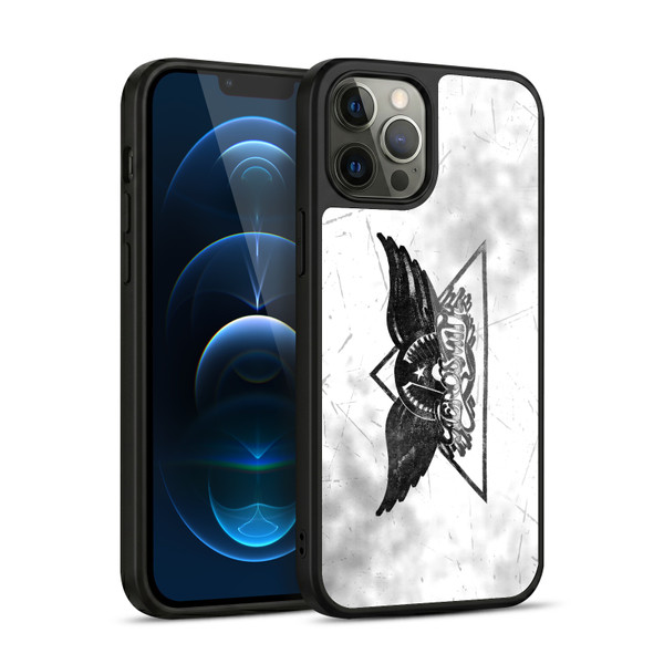 Aerosmith Black And White Triangle Winged Logo Gel Armour Case For Apple iPhone 12 Pro Max