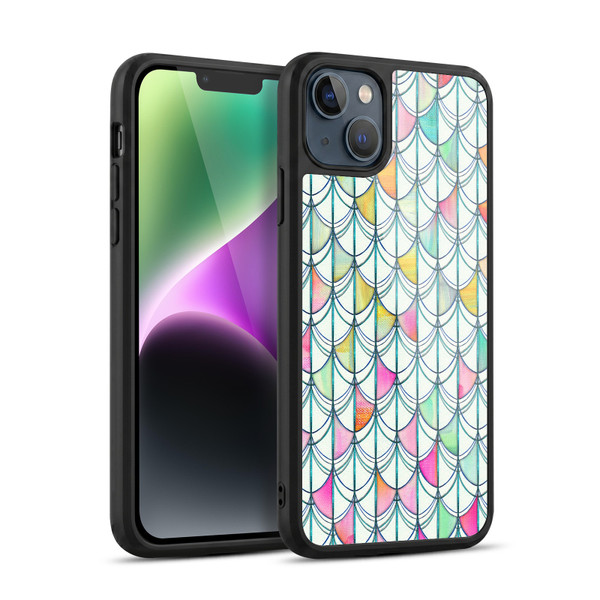 Micklyn Le Feuvre Patterns Fish Scale Cutout Gel Armour Case For Apple iPhone 14 Plus