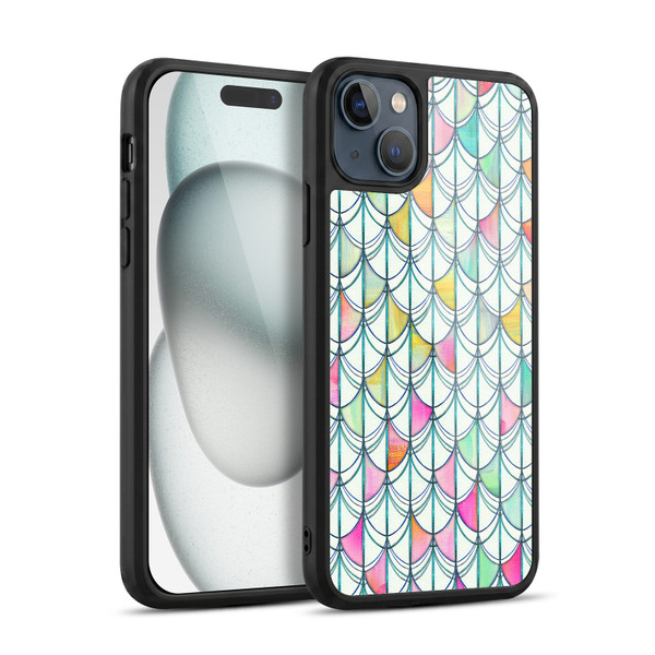 Micklyn Le Feuvre Patterns Fish Scale Cutout Gel Armour Case For Apple iPhone 15 Plus