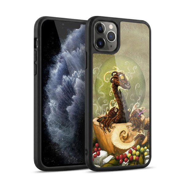 Stanley Morrison Art Brown Coffee Dragon Dragonfly Gel Armour Case For Apple iPhone 11 Pro Max