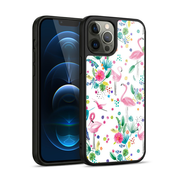 Ninola Summer Patterns Tropical Flamingo Gel Armour Case For Apple iPhone 12 Pro Max