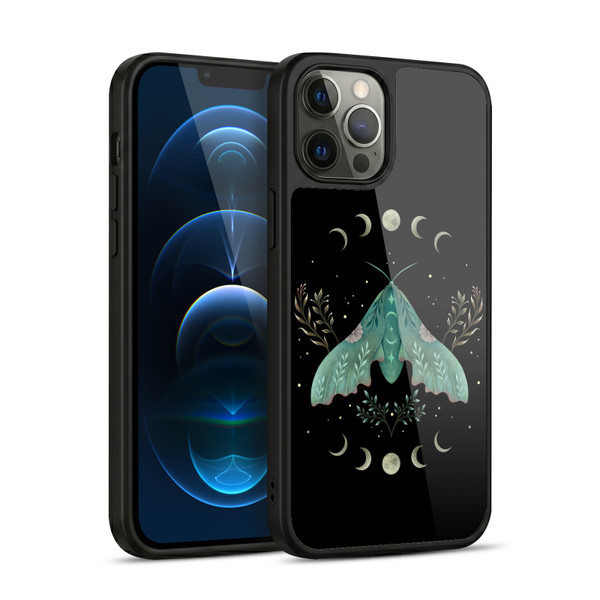 Episodic Drawing Illustration Animals Moon & Moth Gel Armour Case For Apple iPhone 12 Pro Max