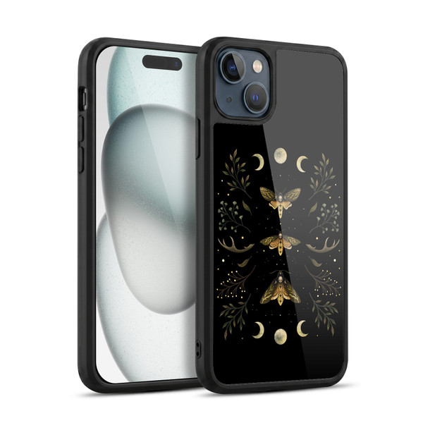 Episodic Drawing Illustration Animals Death Head Moth Night Gel Armour Case For Apple iPhone 15 Plus