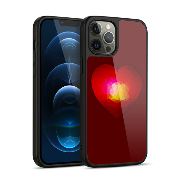 PLdesign Geometric Burning Heart Gel Armour Case For Apple iPhone 12 Pro Max