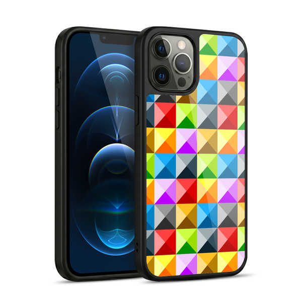 PLdesign Geometric Colourful Quarter Gel Armour Case For Apple iPhone 12 Pro Max