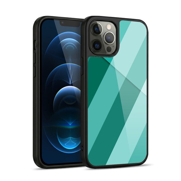 PLdesign Geometric Cyan Modern Gel Armour Case For Apple iPhone 12 Pro Max