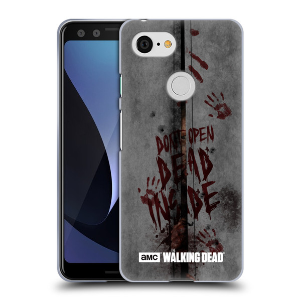 AMC The Walking Dead Typography Dead Inside Soft Gel Case for Google Pixel 3
