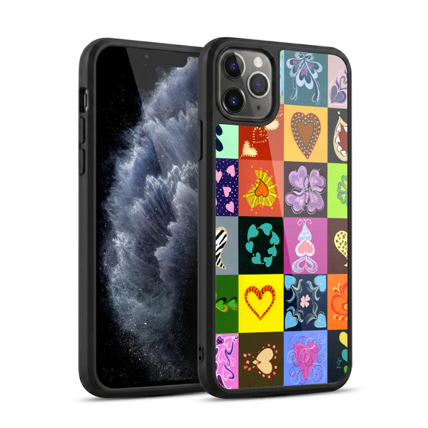 Suzan Lind Colours & Patterns Heart Quilt Gel Armour Case For Apple iPhone 11 Pro Max
