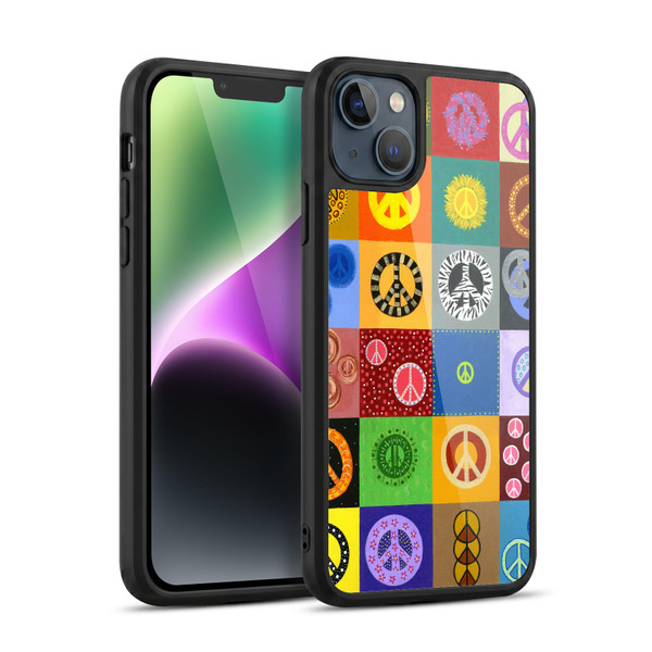 Suzan Lind Colours & Patterns Peace Quilt Gel Armour Case For Apple iPhone 14 Plus