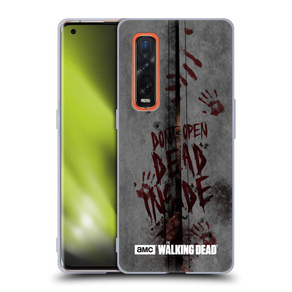 AMC The Walking Dead Typography Dead Inside Soft Gel Case for OPPO Find X2 Pro 5G