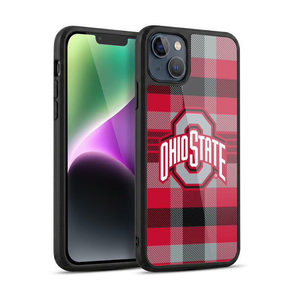 Ohio State University Logo Plaid Gel Armour Case For Apple iPhone 14 Plus