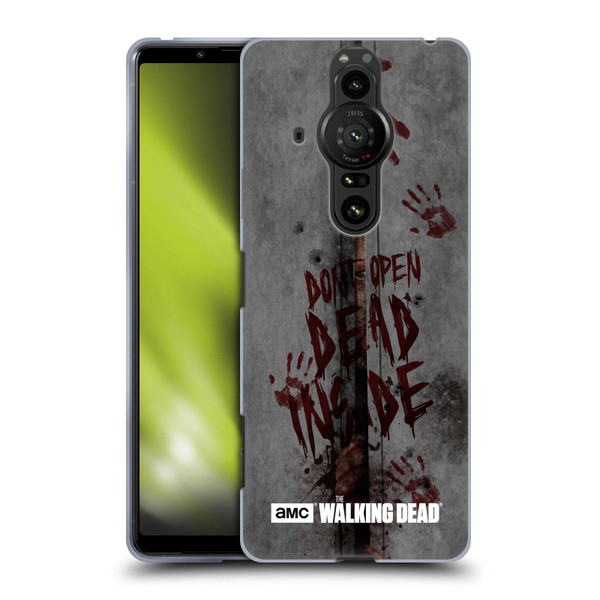 AMC The Walking Dead Typography Dead Inside Soft Gel Case for Sony Xperia Pro-I