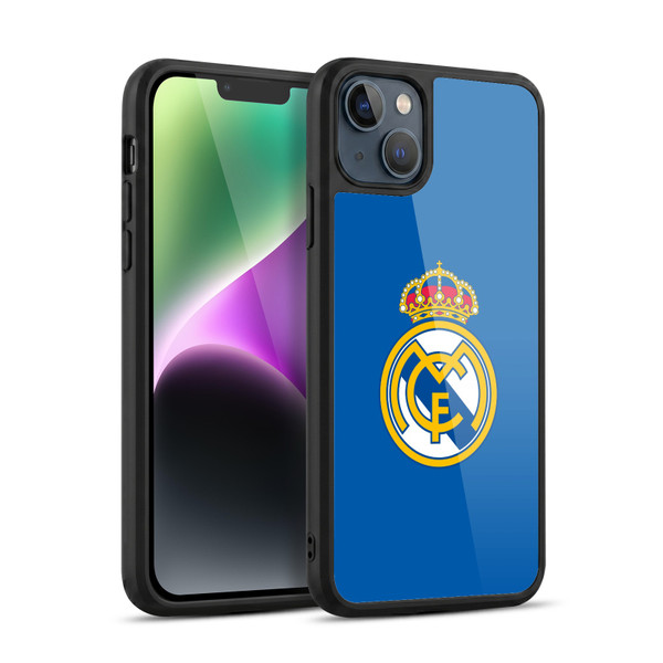 Real Madrid CF Origin Plain Logo Blue Gel Armour Case For Apple iPhone 14 Plus