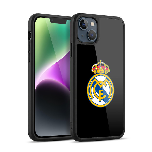 Real Madrid CF Origin Plain Logo Black Gel Armour Case For Apple iPhone 14 Plus