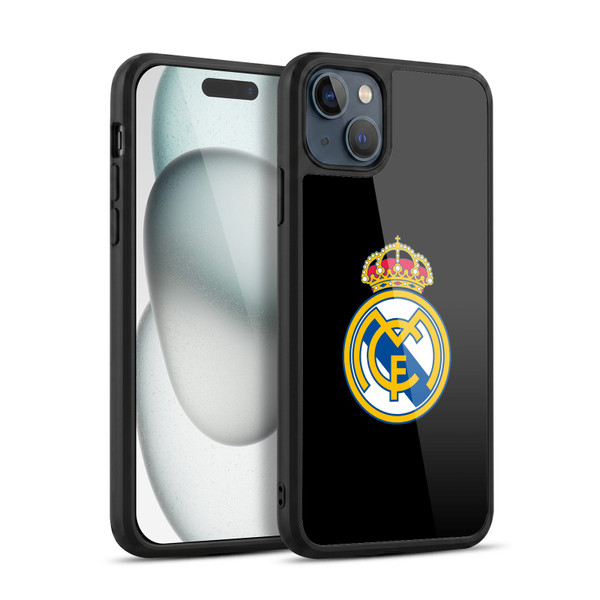 Real Madrid CF Origin Plain Logo Black Gel Armour Case For Apple iPhone 15 Plus