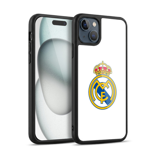 Real Madrid CF Origin Plain Logo White Gel Armour Case For Apple iPhone 15 Plus