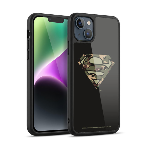 Superman DC Comics Logos Camouflage Gel Armour Case For Apple iPhone 14 Plus