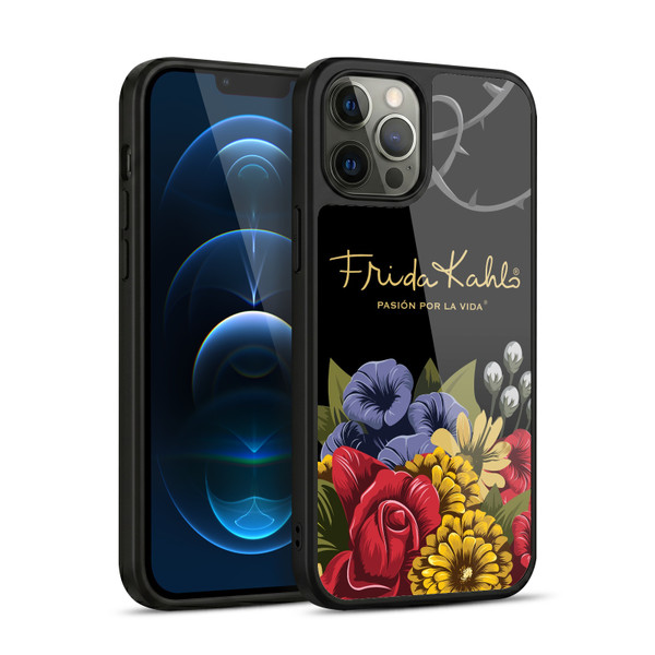 Frida Kahlo Red Florals Efflorescence Gel Armour Case For Apple iPhone 12 Pro Max