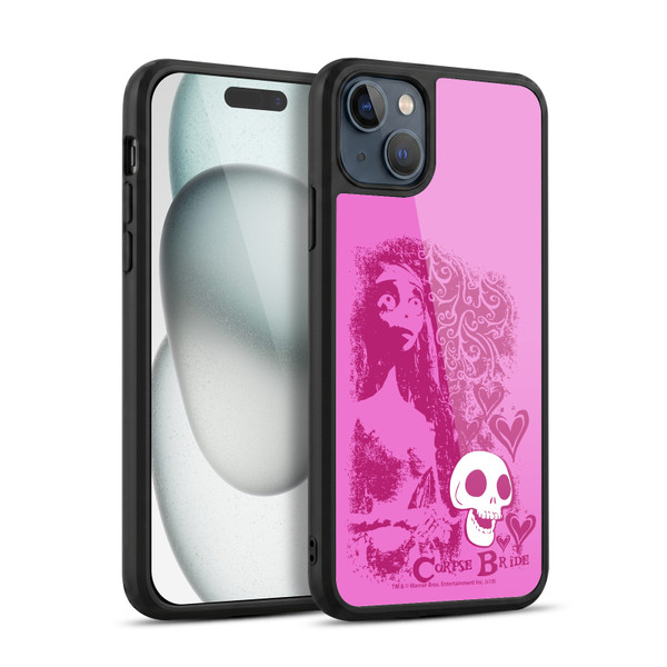 Corpse Bride Key Art Pink Distressed Look Gel Armour Case For Apple iPhone 15 Plus