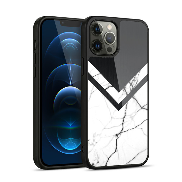 Alyn Spiller Marble Half Cut Gel Armour Case For Apple iPhone 12 Pro Max