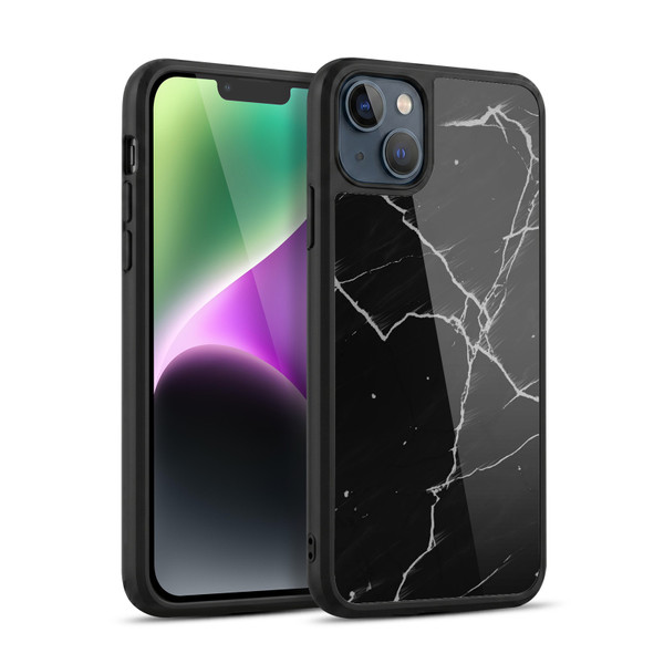 Alyn Spiller Marble Black Gel Armour Case For Apple iPhone 14 Plus