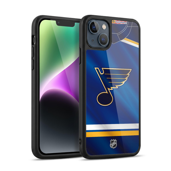 NHL St Louis Blues Jersey Gel Armour Case For Apple iPhone 14 Plus