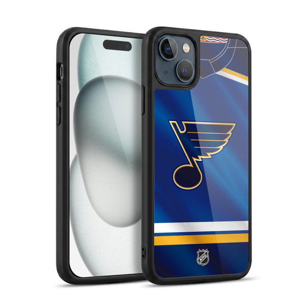 NHL St Louis Blues Jersey Gel Armour Case For Apple iPhone 15 Plus