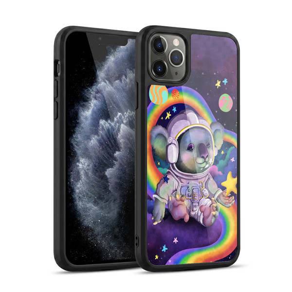 Carla Morrow Rainbow Animals Koala In Space Gel Armour Case For Apple iPhone 11 Pro Max